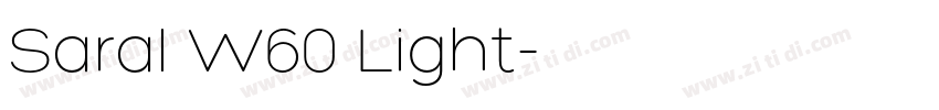 Saral W60 Light字体转换